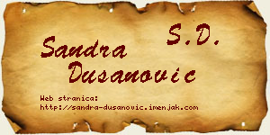 Sandra Dušanović vizit kartica